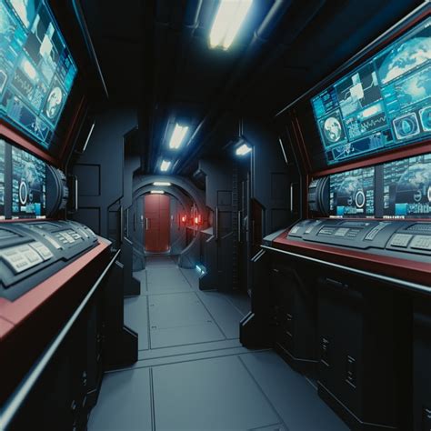 3dsmax interior spaceship space station