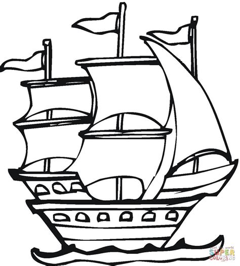 Santa Maria Ship Coloring Pages - Coloring Home