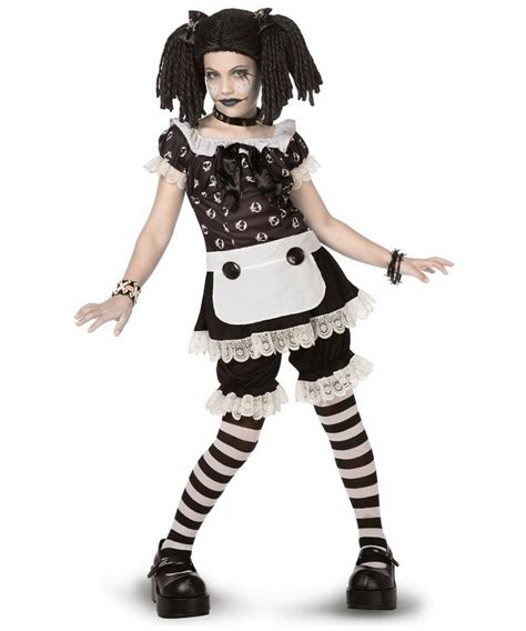 Gothic Rag Doll Costume - Child/tween Costume - Rag Halloween Costume ...