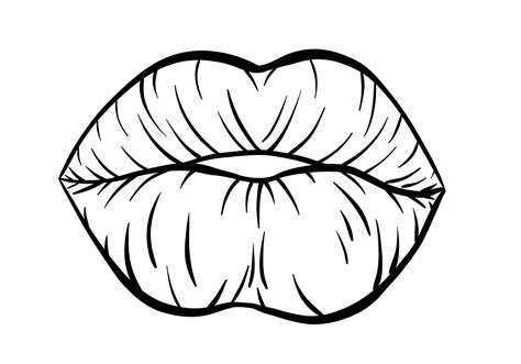 Mouth Drawing Lips Drawing Lip Outline Lip Pictures Kiss Mark – NBKomputer