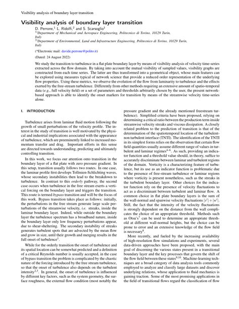 (PDF) Visibility analysis of boundary layer transition