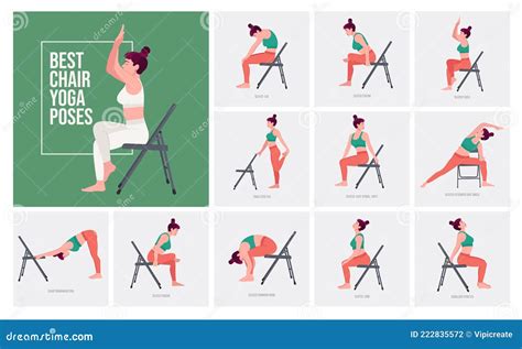 Chair Yoga Poses Stock Illustrations – 164 Chair Yoga Poses Stock ...