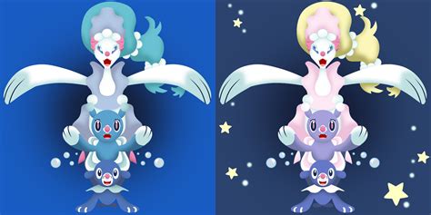 Popplio Evolution + Shiny by Mockingbyrd on DeviantArt