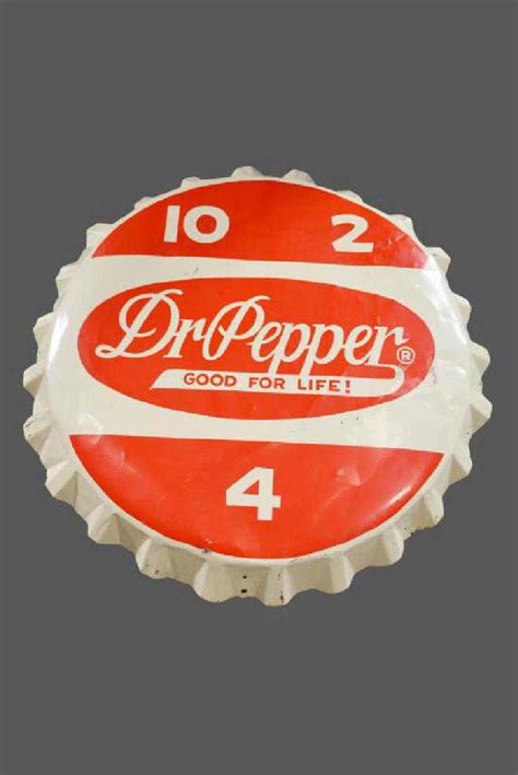 Dr. Pepper Bottle Cap Sign - metal 39" diam.