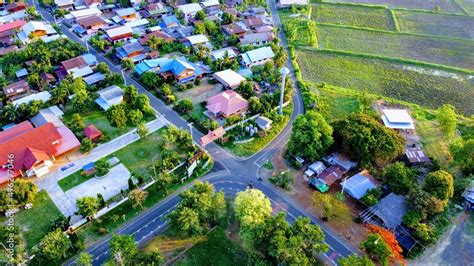 Top view city. Top view town. Top view Landscape. Stock Photo | Adobe Stock