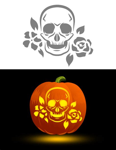 Skull Pumpkin Printable Pattern - Free Printable Download