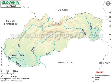 Slovakia River Map | River Map of Slovakia