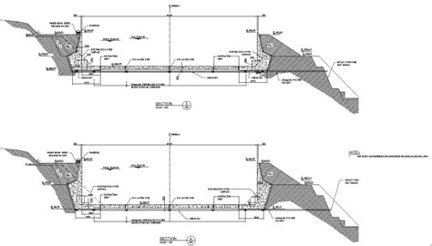 Concrete Dam Design Section Drawing Pdf file - Cadbull