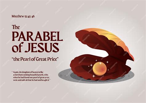 Premium Vector | Parable of Jesus Christ about the Pearl of Great Price