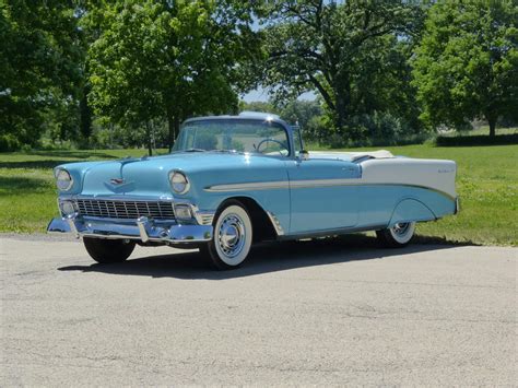 1956 Chevrolet Bel Air Nassau Blue and India Ivory Convertible, Body ...