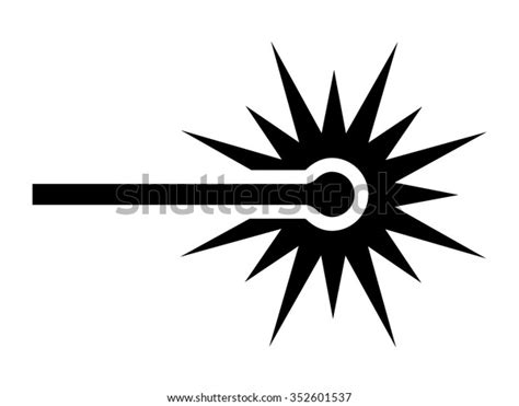 Icono vectorial plano de rayos láser: vector de stock (libre de ...