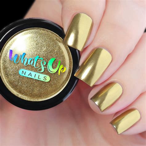 Whats Up Nails Gold Chrome Mica Nail Powder for Mirror Nails - Walmart.com