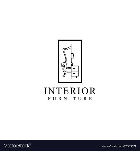 Sofa chair interior design Royalty Free Vector Image