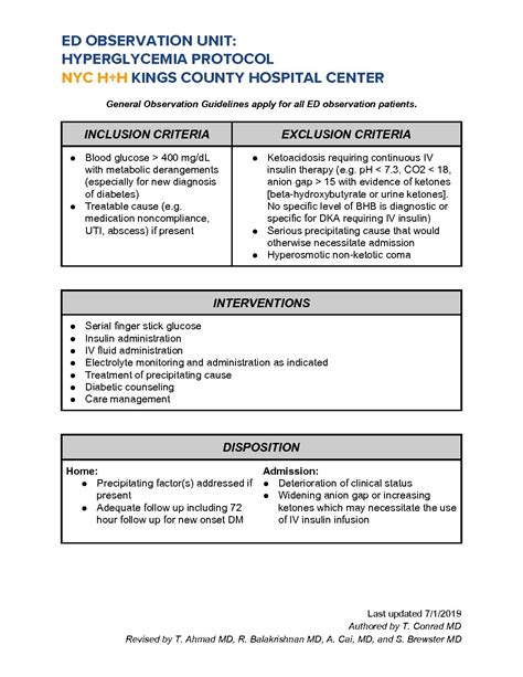 Hyperglycemia Protocol - Kings County Hospital | SUNY Downstate