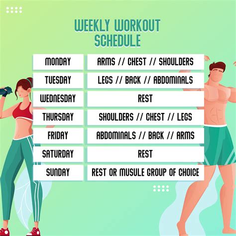 Workout Routine Schedule Template