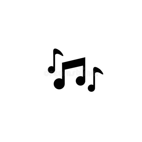 Music Icon Vector, Melody, Song, on White Background Stock Vector ...