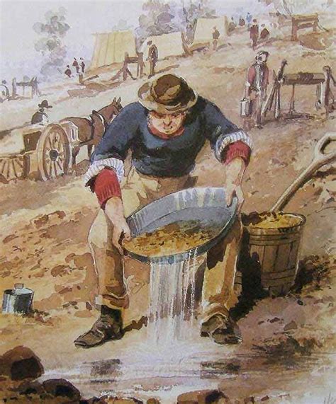 panning by S. T. Gill | Gold rush, Australia history, Painting