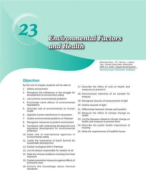 (PDF) Environmental Factors in Health