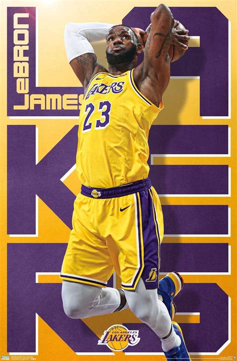 NBA Los Angeles Lakers - Lebron James 19 Poster - Walmart.com | Lebron ...