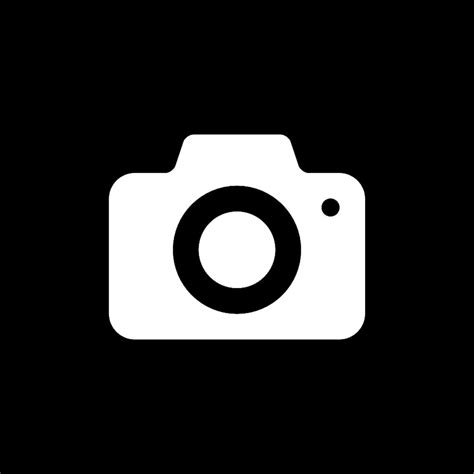 Black Camera Icon for Stylish App Design