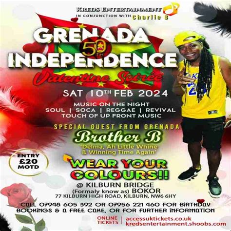 GRENADA 5OTH INDEPENDENCE VALENTINE SOIREE - Access UK Tickets