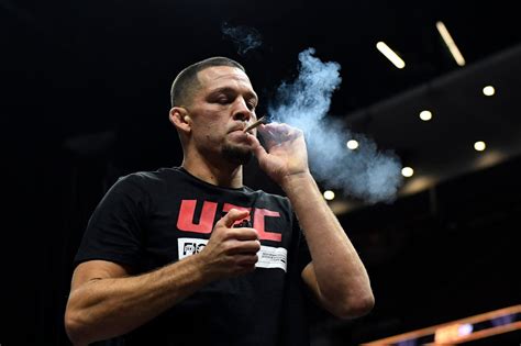 UFC star Nate Diaz lights up joint during open workout