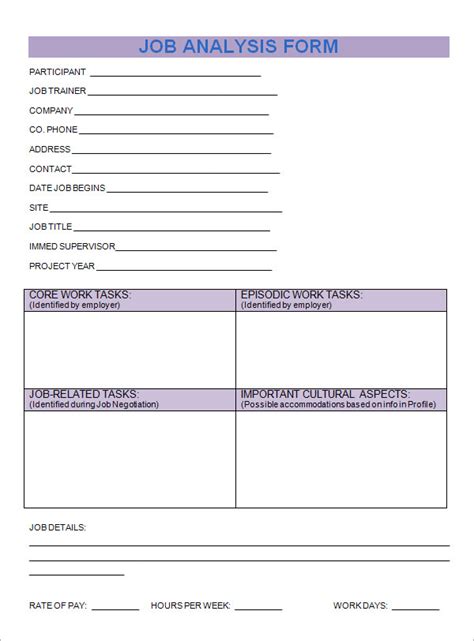 FREE 11+ Sample Job Analysis Templates in Excel | Google Docs | MS Word ...