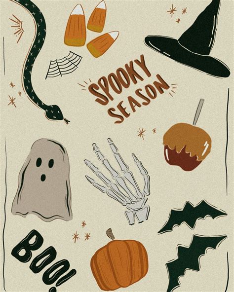 Spooky season doodles | fall decor, ghosty, spooky vibes, autumn ...