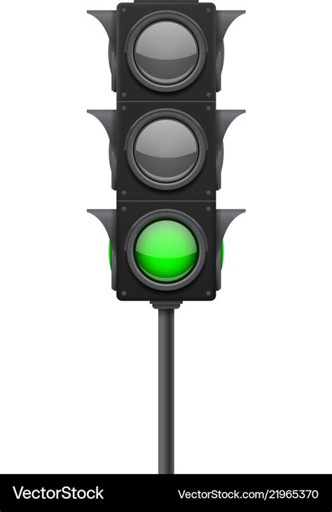 Traffic lights green lamp on - allowed Royalty Free Vector