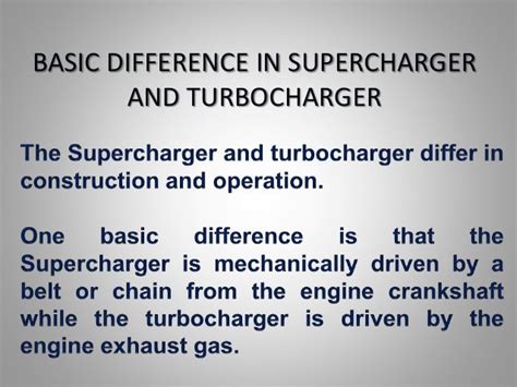 WHAT IS SUPERCHARGING AND TURBOCHARGING