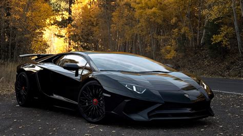 Black Lamborghini Aventador 4K Wallpaper - HD Car Wallpapers #14958