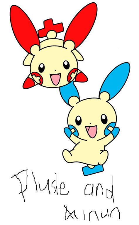 Plusle and Minun by Aki-DeathPrincess on DeviantArt