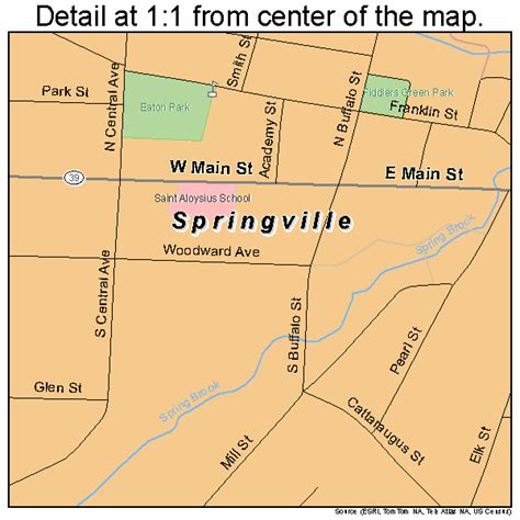 Springville New York Street Map 3670442