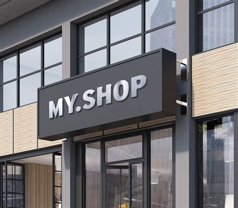 Shop Facade Mockup Free PSD