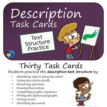 Description - Text Structure Task Cards by Classroom in the Middle