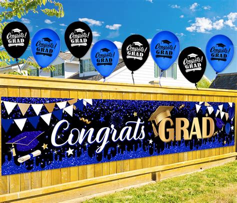 Buy 2023 Graduation Banner Decoration Set, Large Congrats Grad Banner ...