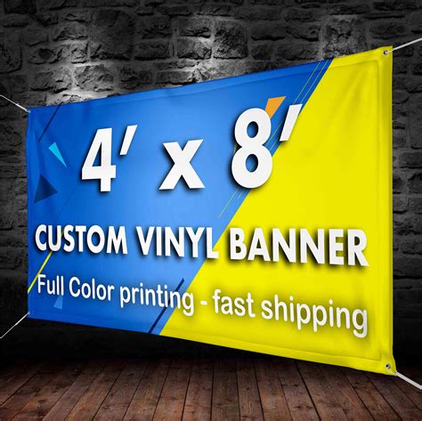 4x8' Custom Banners Vinyl Banner printing 13oz full | Etsy