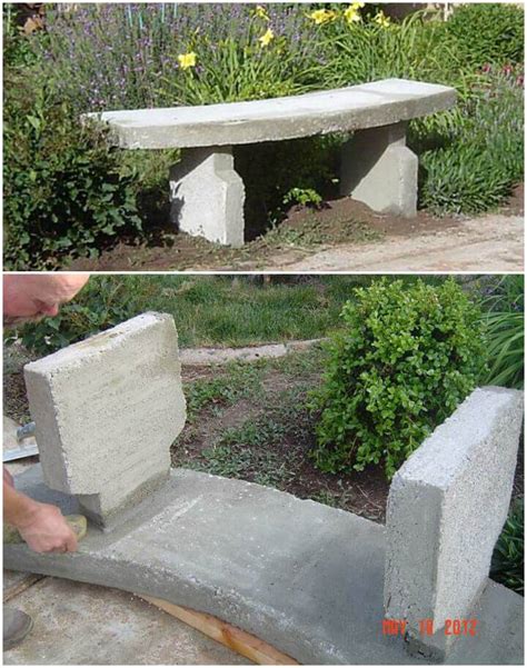 10 Simple DIY Concrete Bench Ideas To Make - DIY Crafts