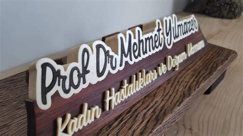 Wooden Table Name Plate Made With a Special Technique and - Etsy in ...