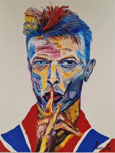 David Bowie portrait Painting by Xavi Sanz | Saatchi Art