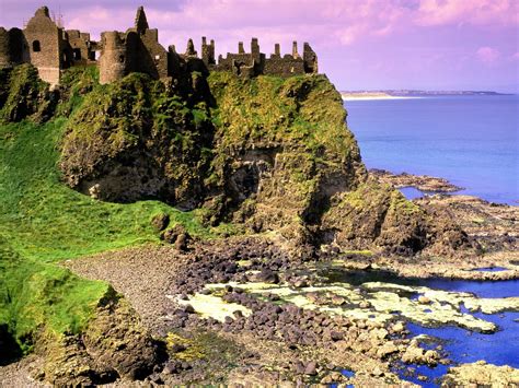 Dunluce Castle, County Antrim, Ireland - built in the 13th century by ...