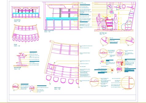 Bar counter in AutoCAD | CAD download (619.58 KB) | Bibliocad