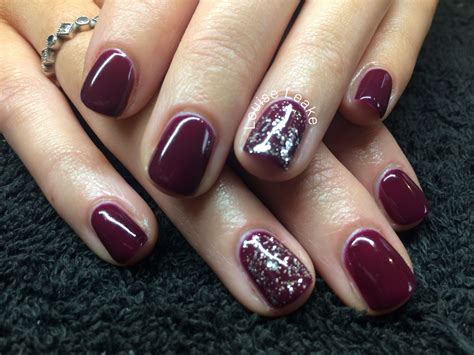 Burgundy gel nails | Shellac nail designs, Winter nails gel, Burgendy nails