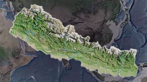 Physical Map Of Nepal Map Of Physical Nepal Southern Asia Asia ...