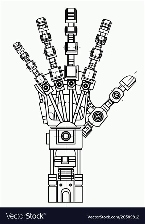 Robotic arm drawing model it can be used Vector Image