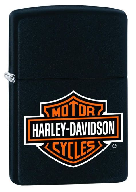 Zippo Harley Davidson Logo Black Matte - Lighters - at - alltimetrading.com