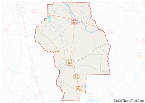 Map of Berrien County, Georgia - Thong Thai Real