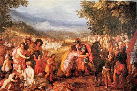 The Reconciliation between Jacob and Esau by Hendrick van Balen the ...