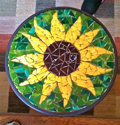 C. Jay's Mosaics of Bristol~ Sunflower patio table | Mosaic flowers ...