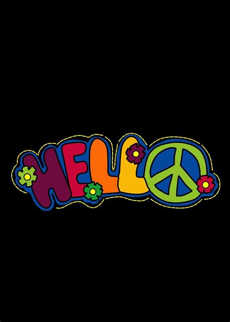 'hello text art' Poster, picture, metal print, paint by Mshel Tyan ...